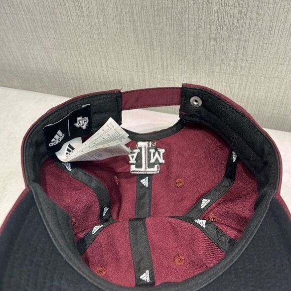 adidas Texas A&M University Hat Cap Maroon Embroidered Adjustable - Picture 9 of 10